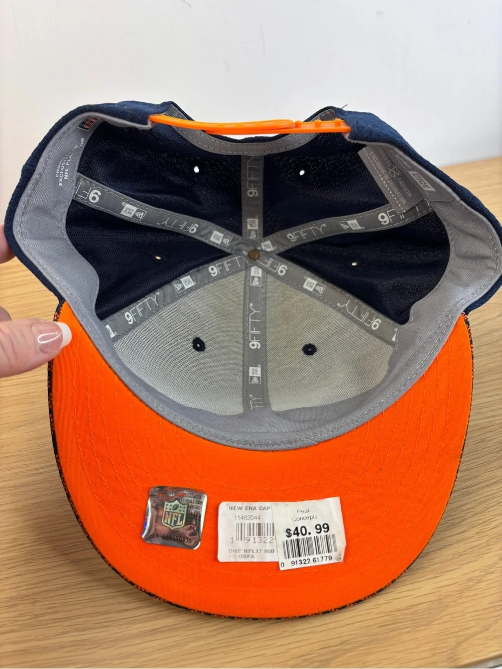 New Era Navy Orange Denver Broncos 2017 Sideline Official 9FIFTY Snapback Hat